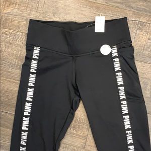 VS Pink Cozy Logo  Leggings NWT